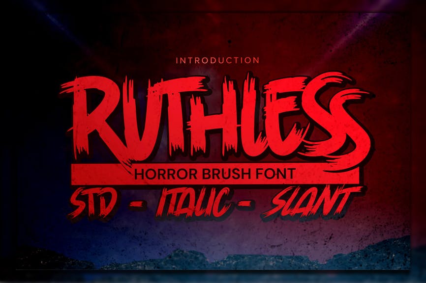 Ruthless - Horror brush Font