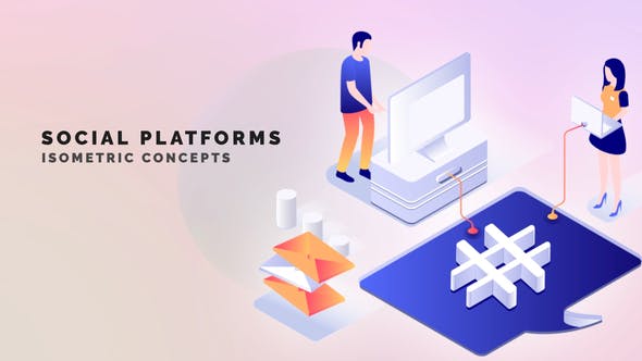 Videohive Social platforms - Isometric Concept 33962952