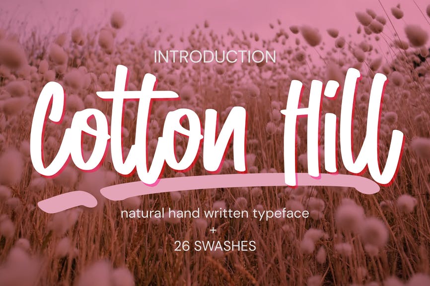 Cotton Hill - Natural Hand Written Typeface