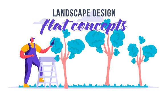 Videohive Landscape design - Flat Concept 33619925