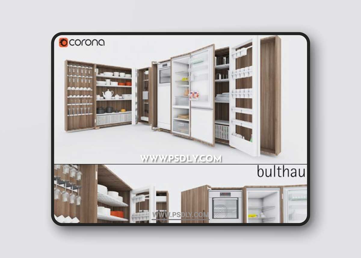 Bulhaup B2 kitchen set 3D Models