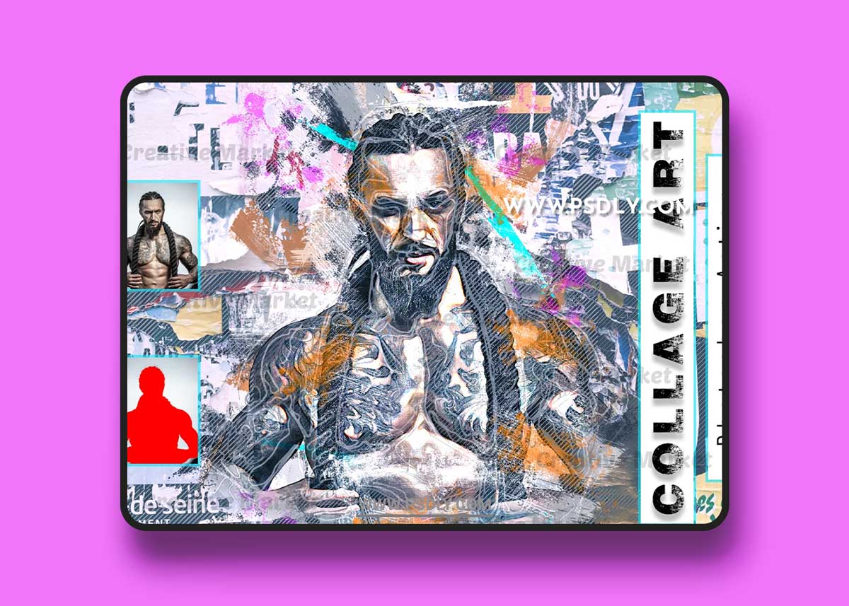 CreativeMarket - Collage Art Photoshop Action 6535731