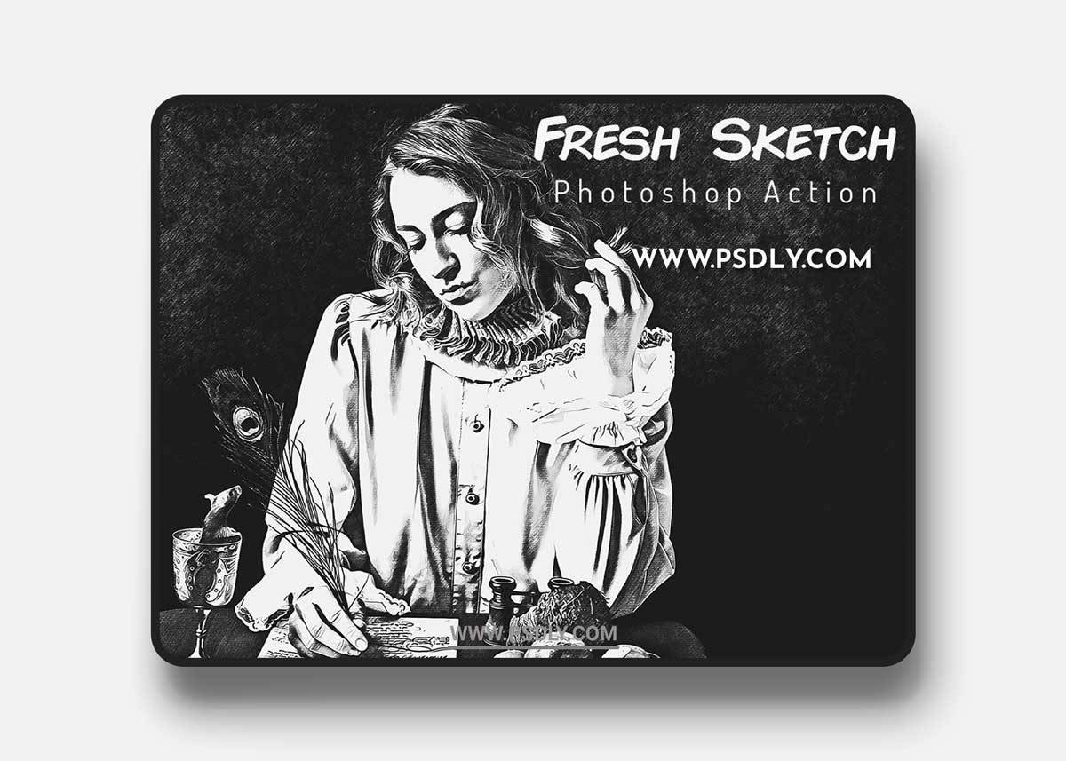 CreativeMarket - Fresh Sketch Photoshop Action 6468490