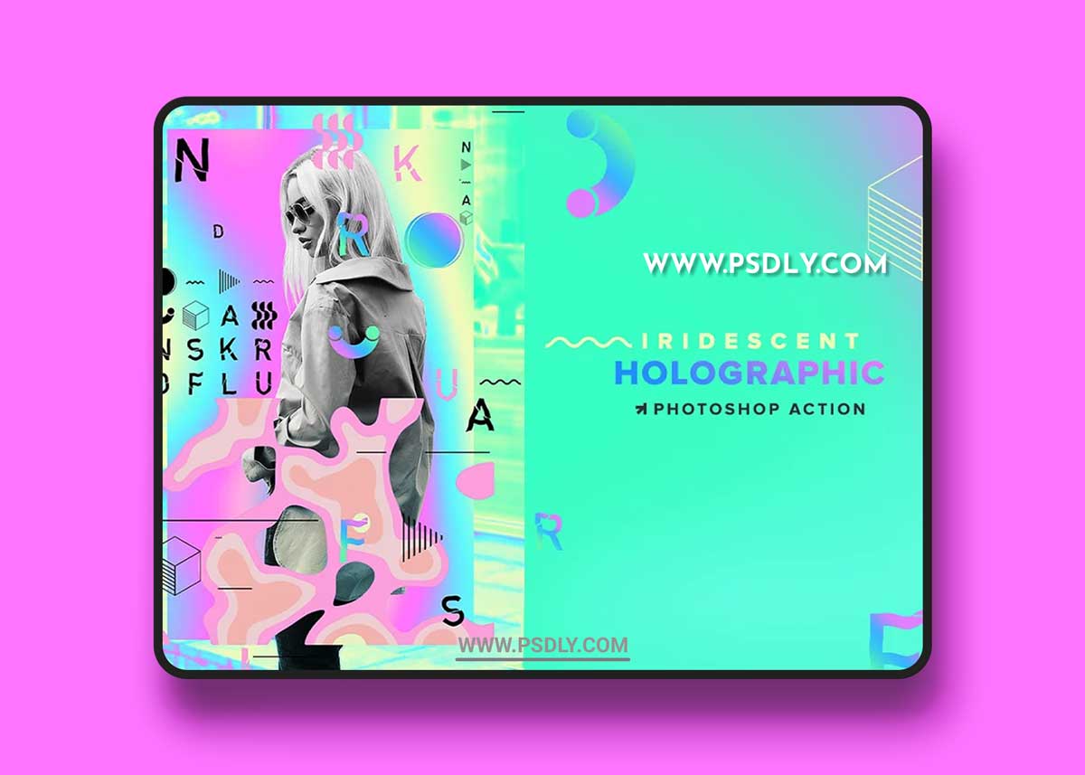 CreativeMarket - Holographic Iridescent PS Action 6357736