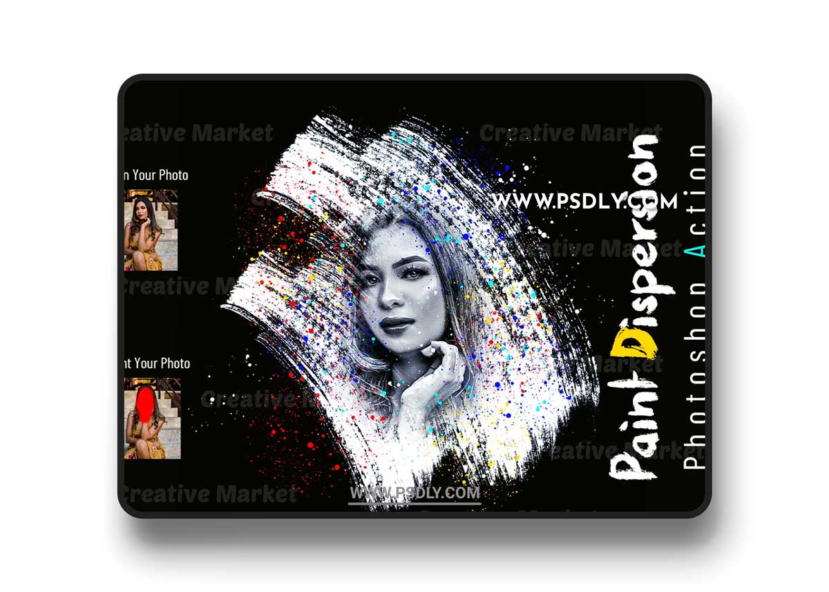CreativeMarket - Paint Dispersion Photoshop Action 6525553