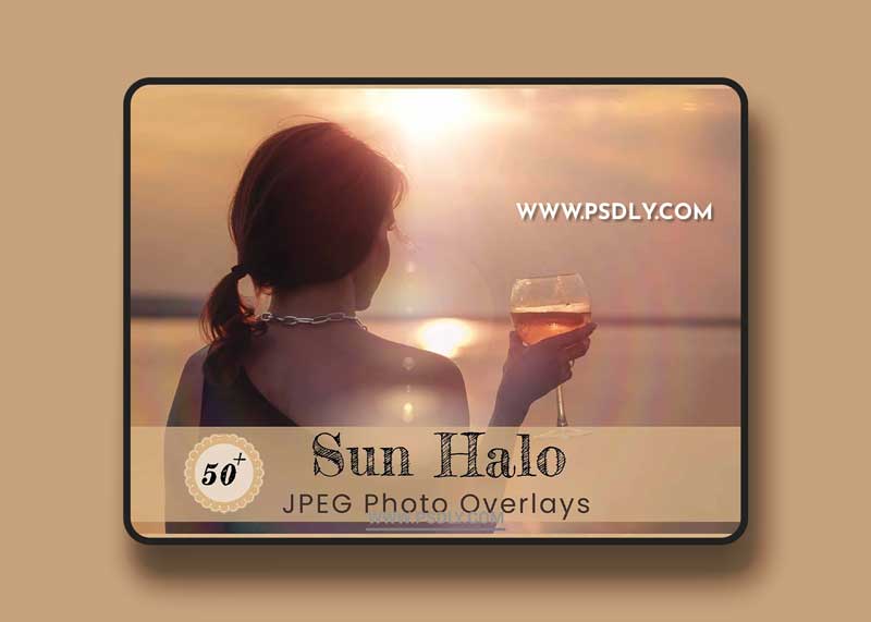 CreativeMarket - Sun Halo Photo Overlays Backdrops 6456751