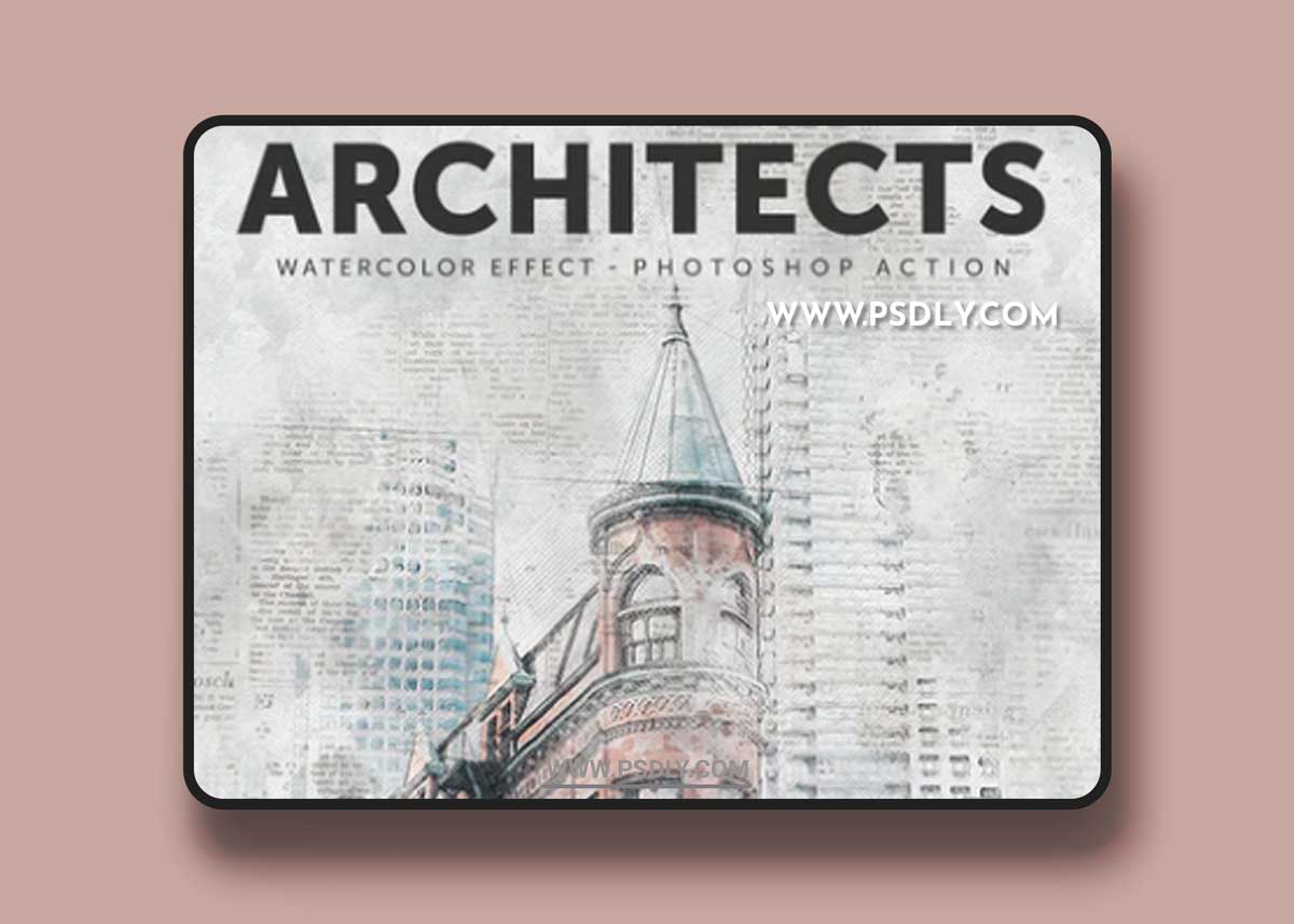 GraphicRiver - Architects - Watercolor Effect Photoshop Action 21364345