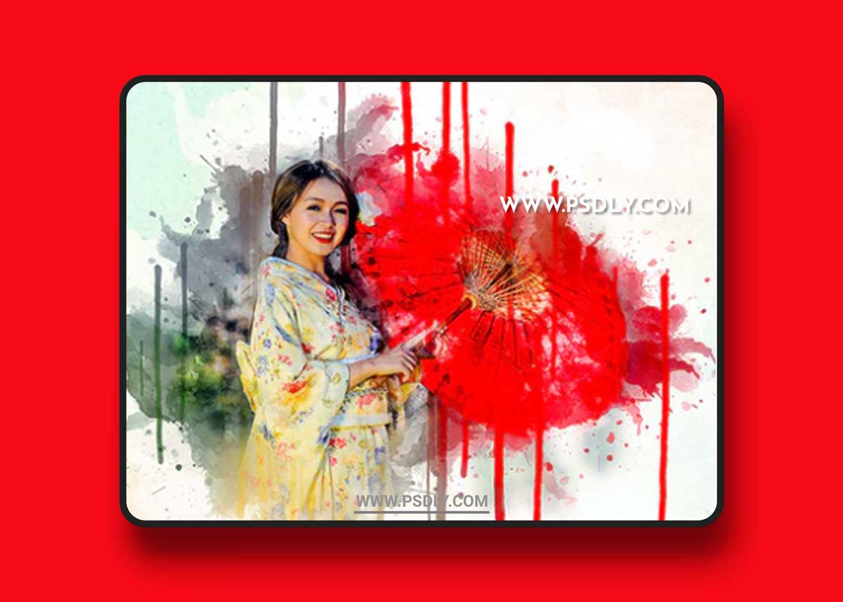 GraphicRiver - Dripping Ink Artist Painting Photoshop Action 21399581