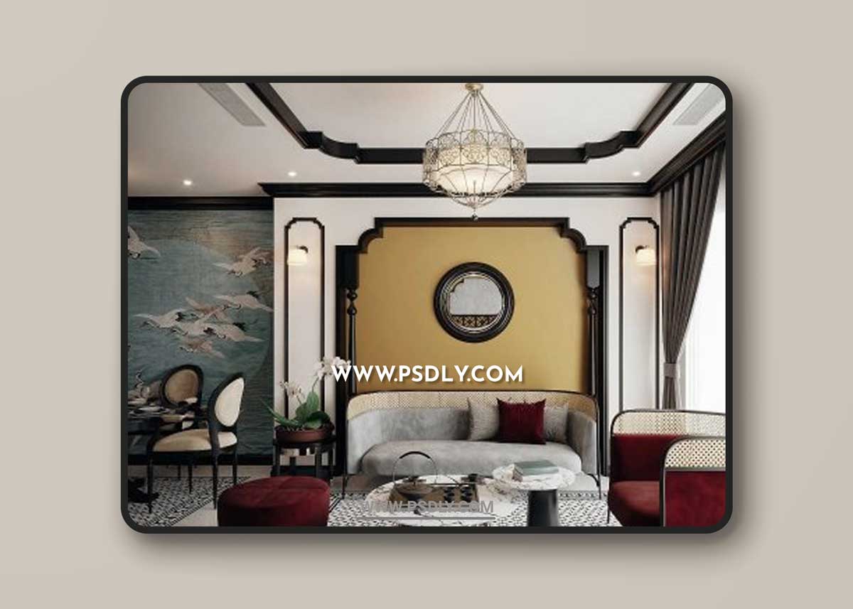 Interior Kitchen – Livingroom Indochine 308 3D Models