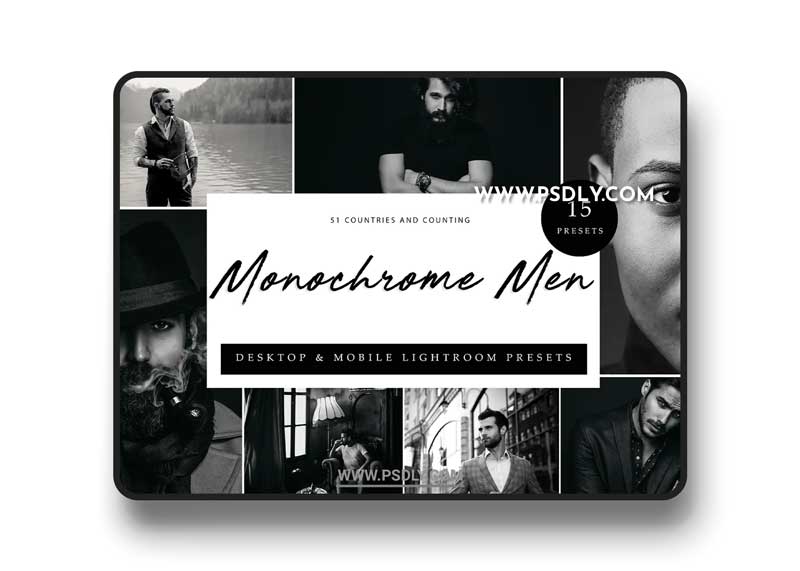 Lightroom Presets - Monochrome Men LBZ2EEL