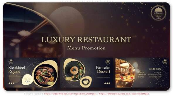 Videohive Luxury Restaurant Menu 33705799