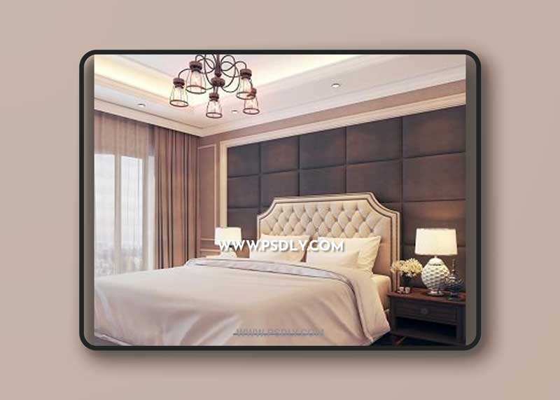 Modern Bedroom Interior Scene 45