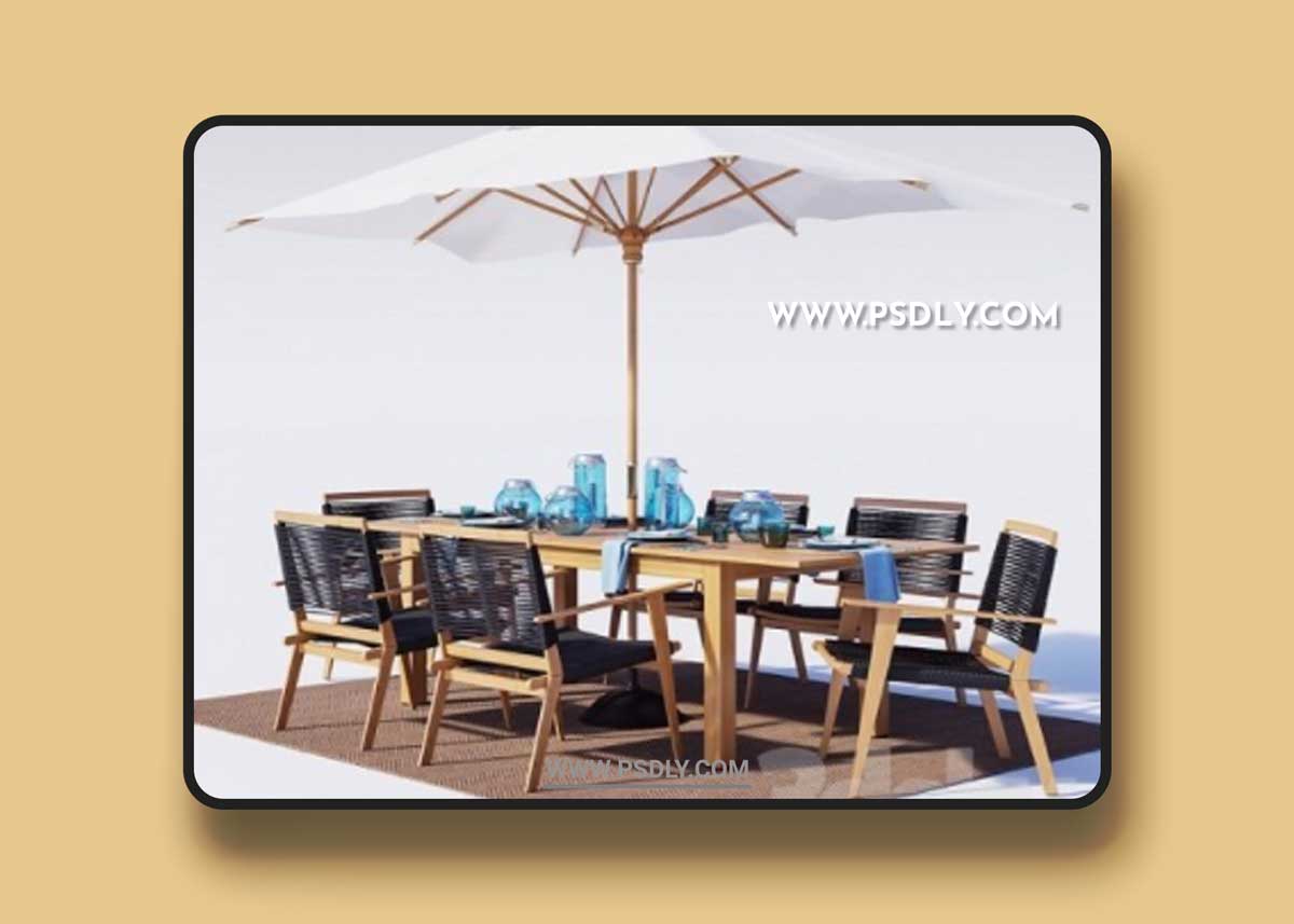 Outdoor furniture Palmer Rope 3D Model