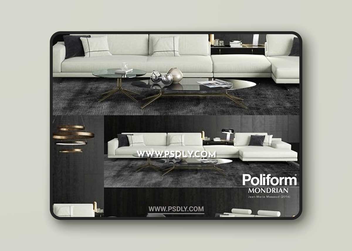 Poliform Mondrian Sofa 2 3D Models