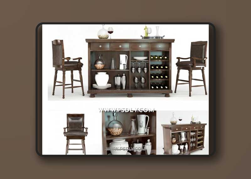 Porter Bar stand and stool