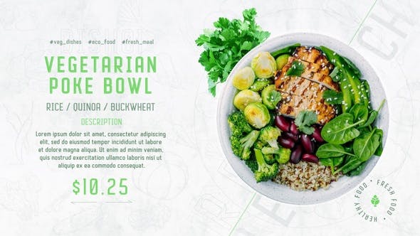 Videohive Green Food Promo 33784614