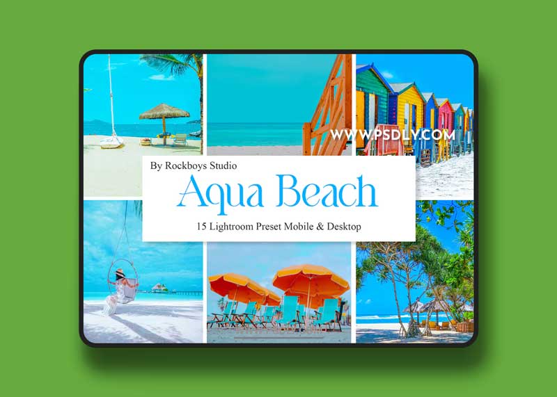 Aqua Beach Mobile & Desktop Lightroom Presets