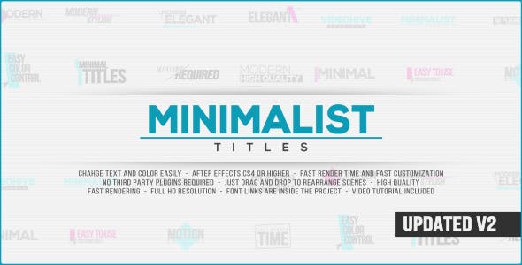 Videohive Minimalist Titles 14677323