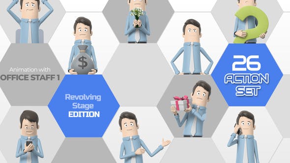 Videohive 26 Action Set Office Staff 1 33966234