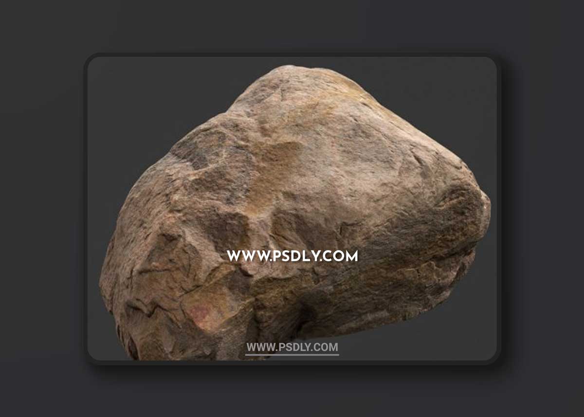 Rock Boulder Large 006 3D Models