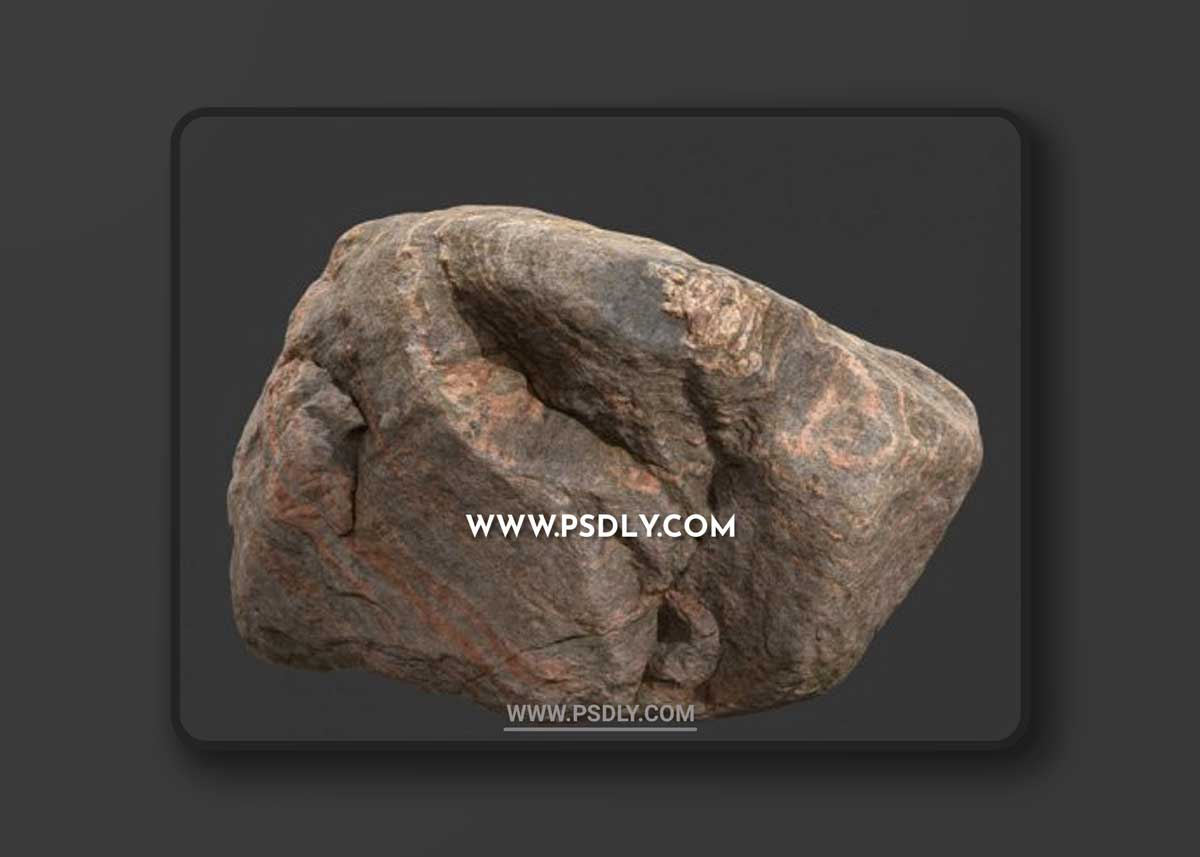 Rock Boulder Large 12 3D Models