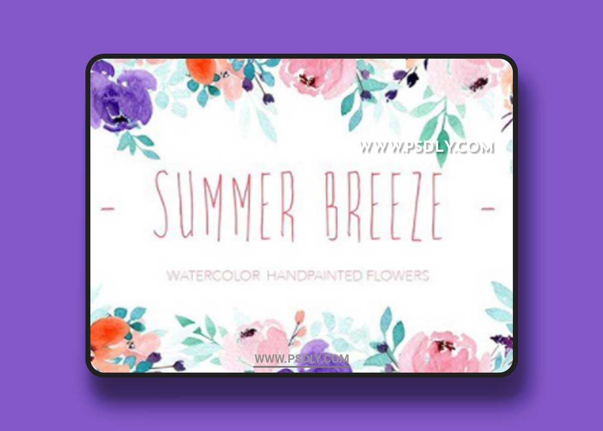 Summer Breeze - Watercolor flowers