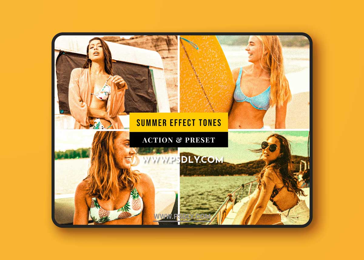 Summer Effect Tones Action & Lightroom Preset