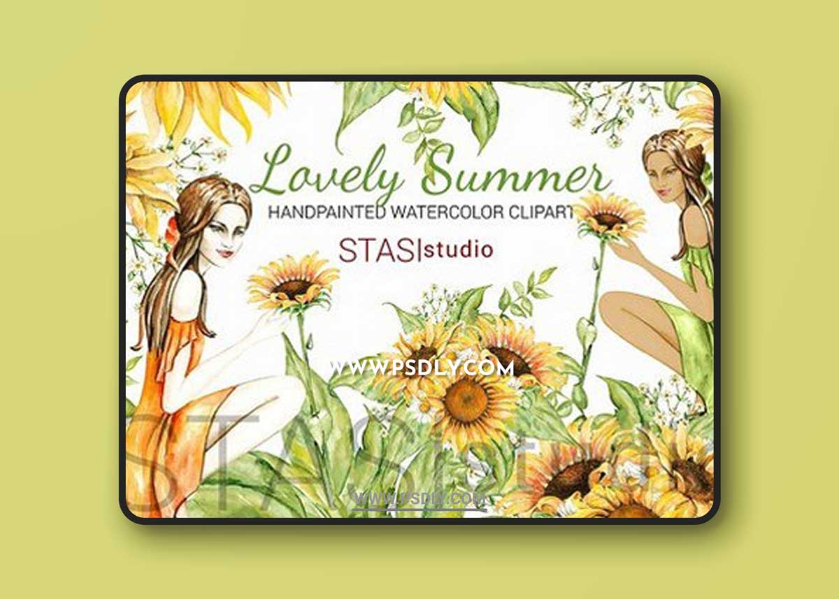 Summer Fashion Girl Clipart
