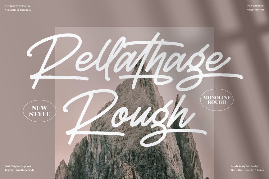Rellathage Rough Monoline Font