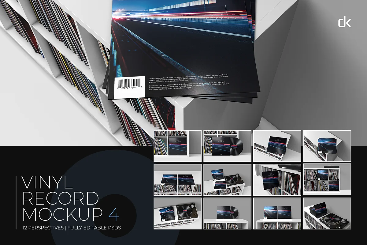 CreativeMarket - Vinyl Record Mockup 4 5970195