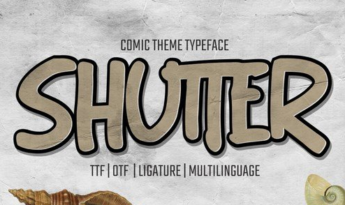 Shutter - Handwritten Brush font