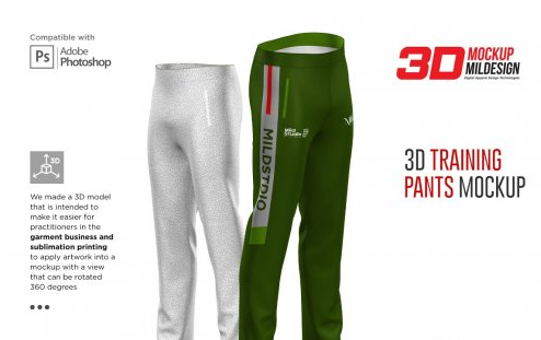 CreativeMarket - 3D Training Pants Mockup 6365884