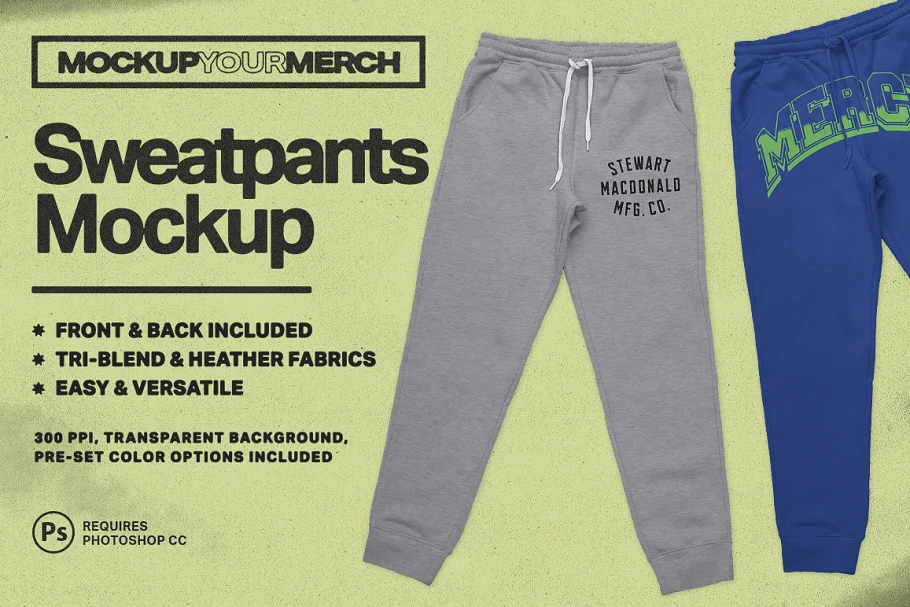 CreativeMarket - Sweatpants Merch Mockup 6365147