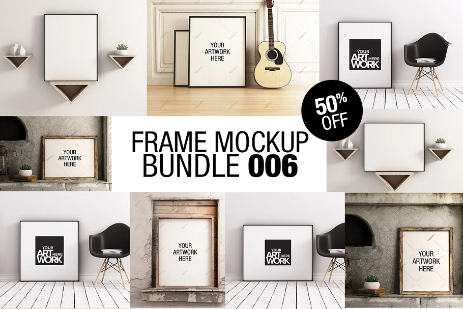 CreativeMarket - Frame Mockup Bundle 006 2172159