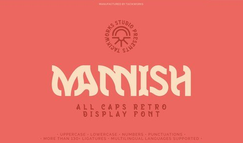 Mannish All Caps Retro Display Font