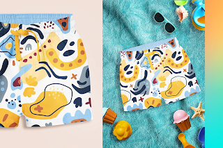 CreativeMarket - Baby Swimming Shorts 5x Mock-ups 6315661