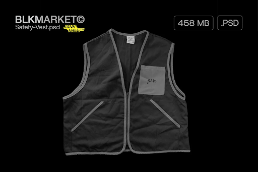 CreativeMarket - Safety-vest.psd - Streetwear Mockup 5755619