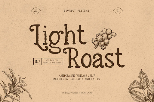 Light Roast - Handdrawn Serif