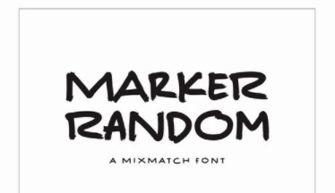 Marker Random A Mixmatch Font