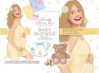 Baby Shower Digital Clip Art