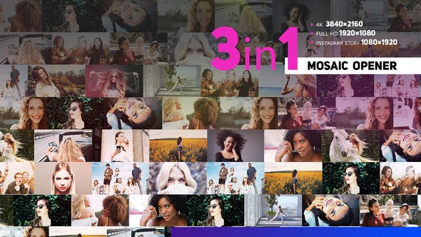 Videohive Modern Mosaic Opener Intro 33747803