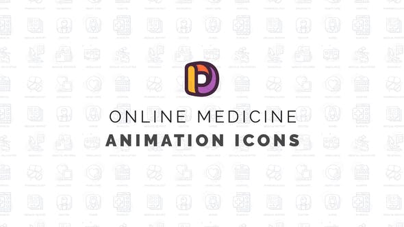Videohive Online medicine - Animation Icons 34466200