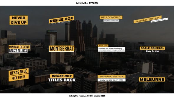 Videohive Minimal Titles 2.0 | AE 34355277