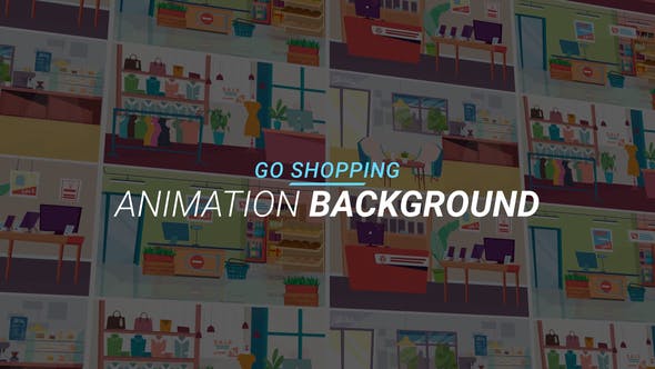 Videohive Go shopping - Animation background 34221830