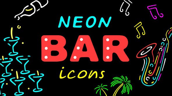 Videohive Neon Bar Icons 11170747