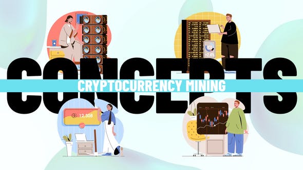 Videohive Cryptocurrency mining - Scene Situation 34402072