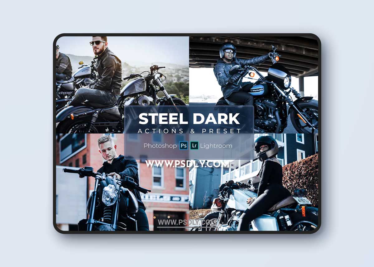 Actions Photoshop & Presets - Steel Dark Style