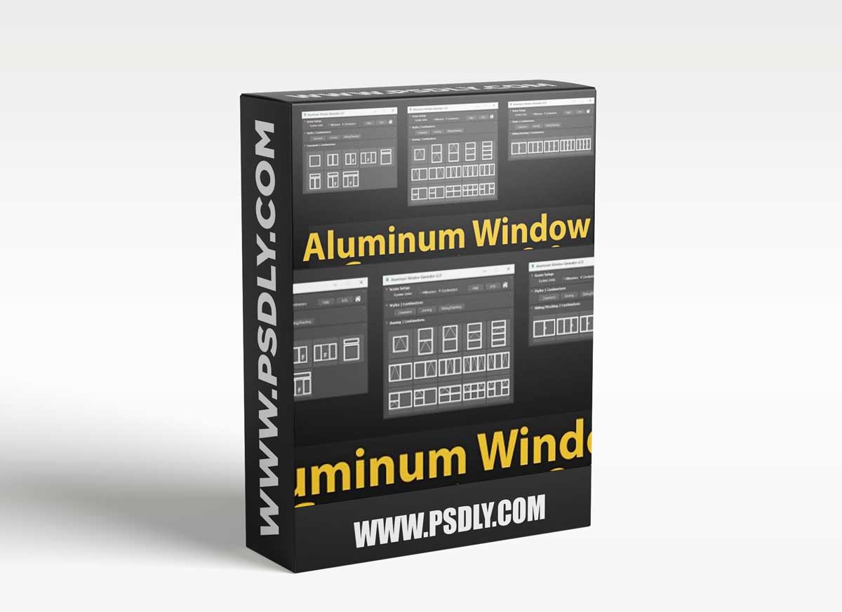 Aluminum Window Generator v2.0 for 3ds Max