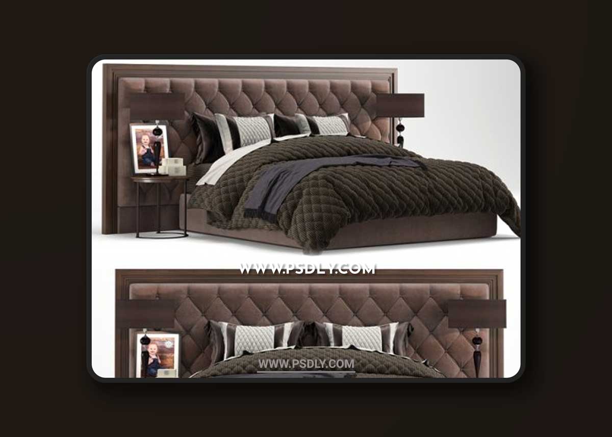 Bed Enya Capitone, Porada 3D Models