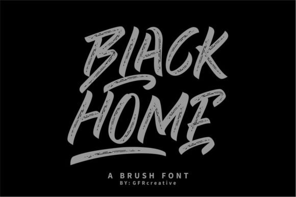 Black Home Font